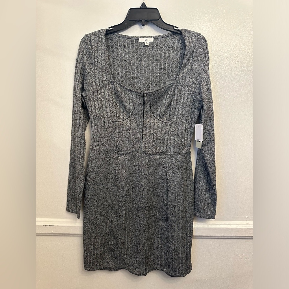 BP.  Corset Long Sleeve Knit Dress Spacedye Size Medium NEW